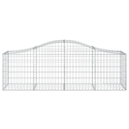 vidaXL Arched Gabion Baskets 12 pcs 200x50x60/80 cm Galvanised Iron
