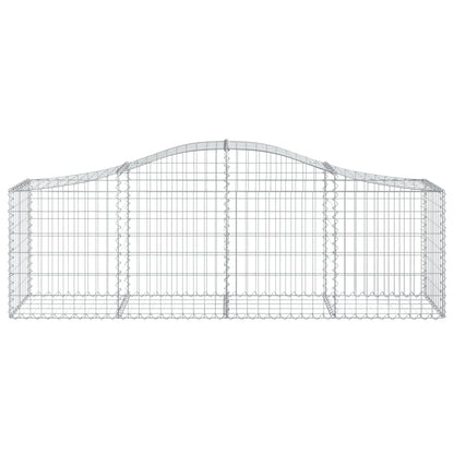 vidaXL Arched Gabion Baskets 18 pcs 200x50x60/80 cm Galvanised Iron