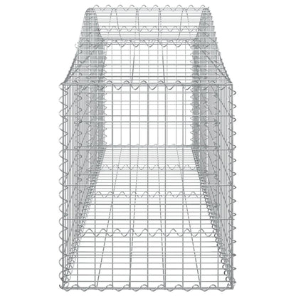 vidaXL Arched Gabion Baskets 20 pcs 200x50x60/80 cm Galvanised Iron