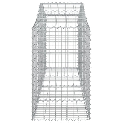 vidaXL Arched Gabion Baskets 15 pcs 200x50x80/100 cm Galvanised Iron