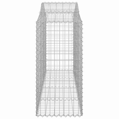 vidaXL Arched Gabion Baskets 8 pcs 200x50x100/120 cm Galvanised Iron