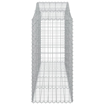 vidaXL Arched Gabion Baskets 10 pcs 200x50x100/120 cm Galvanised Iron
