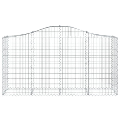 vidaXL Arched Gabion Baskets 12 pcs 200x50x100/120 cm Galvanised Iron