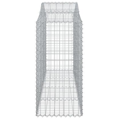 vidaXL Arched Gabion Baskets 12 pcs 200x50x100/120 cm Galvanised Iron
