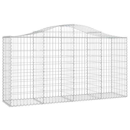 vidaXL Arched Gabion Baskets 18 pcs 200x50x100/120 cm Galvanised Iron