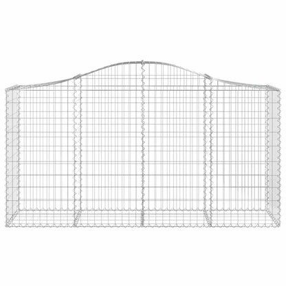 vidaXL Arched Gabion Baskets 18 pcs 200x50x100/120 cm Galvanised Iron
