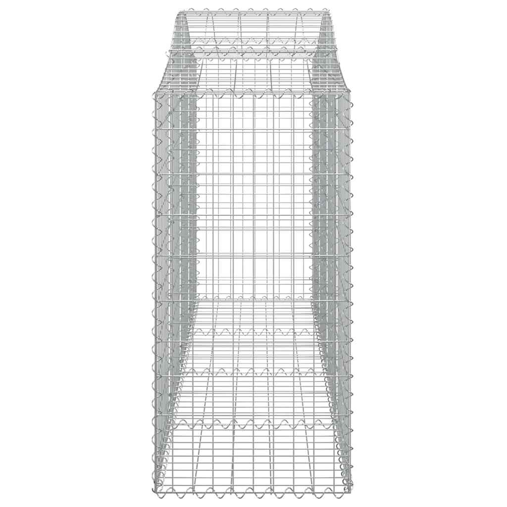 vidaXL Arched Gabion Baskets 18 pcs 200x50x100/120 cm Galvanised Iron