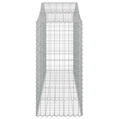 vidaXL Arched Gabion Baskets 18 pcs 200x50x100/120 cm Galvanised Iron