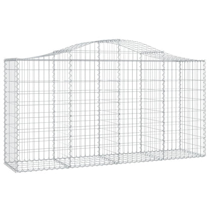 vidaXL Arched Gabion Baskets 30 pcs 200x50x100/120 cm Galvanised Iron
