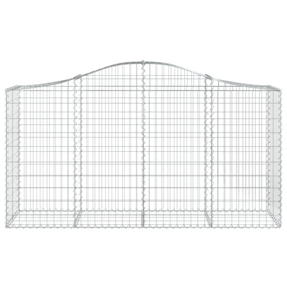 vidaXL Arched Gabion Baskets 30 pcs 200x50x100/120 cm Galvanised Iron