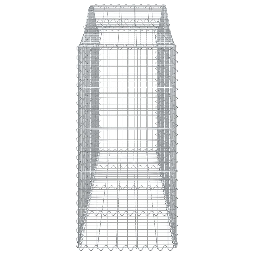 vidaXL Arched Gabion Baskets 30 pcs 200x50x100/120 cm Galvanised Iron