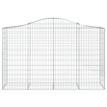 vidaXL Arched Gabion Baskets 3 pcs 200x50x120/140 cm Galvanised Iron