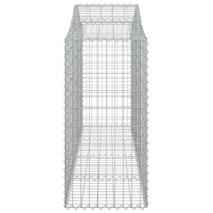 vidaXL Arched Gabion Baskets 3 pcs 200x50x120/140 cm Galvanised Iron