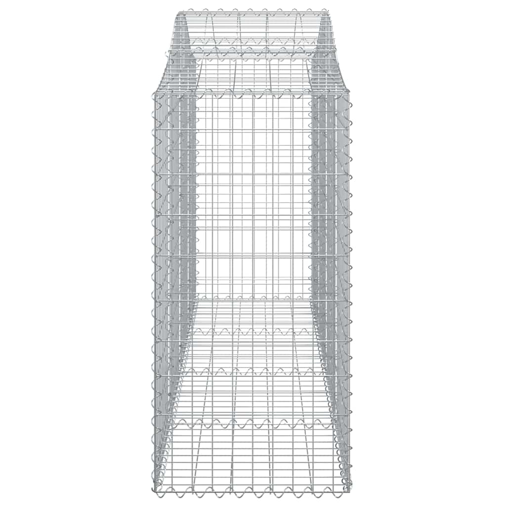 vidaXL Arched Gabion Baskets 5 pcs 200x50x120/140 cm Galvanised Iron