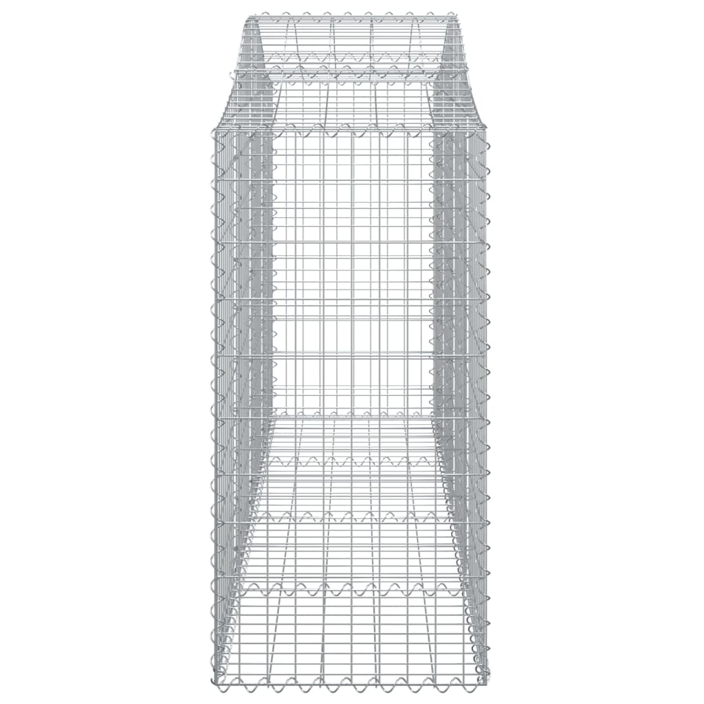 vidaXL Arched Gabion Baskets 7 pcs 200x50x120/140 cm Galvanised Iron