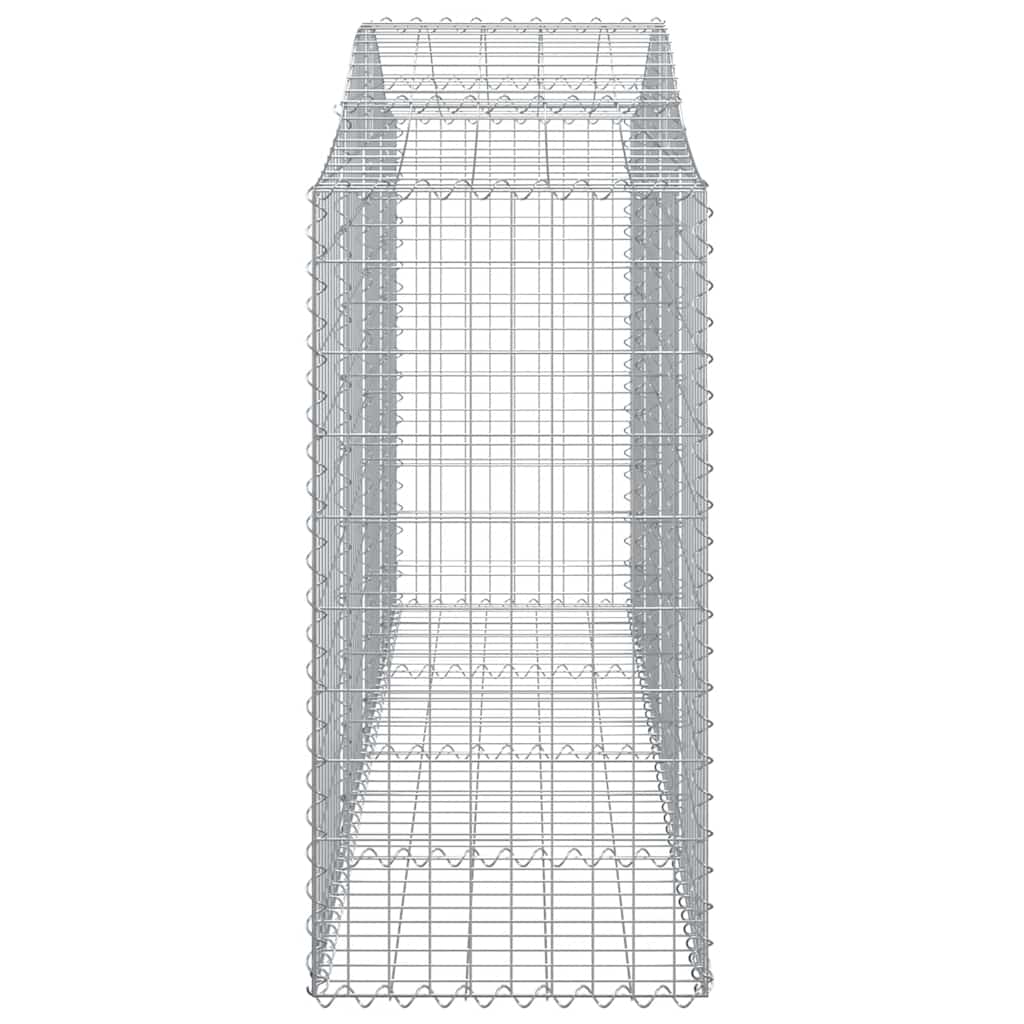 vidaXL Arched Gabion Baskets 10 pcs 200x50x120/140 cm Galvanised Iron