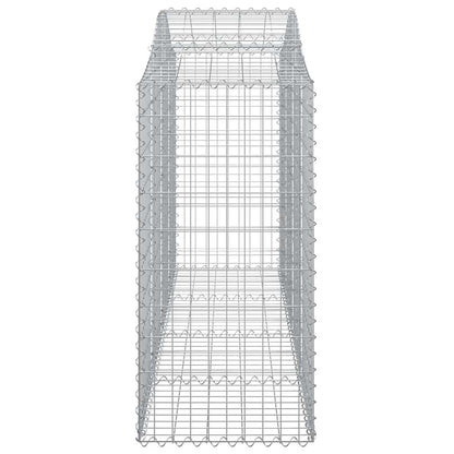 vidaXL Arched Gabion Baskets 10 pcs 200x50x120/140 cm Galvanised Iron