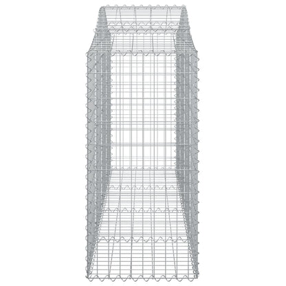 vidaXL Arched Gabion Baskets 12 pcs 200x50x120/140 cm Galvanised Iron