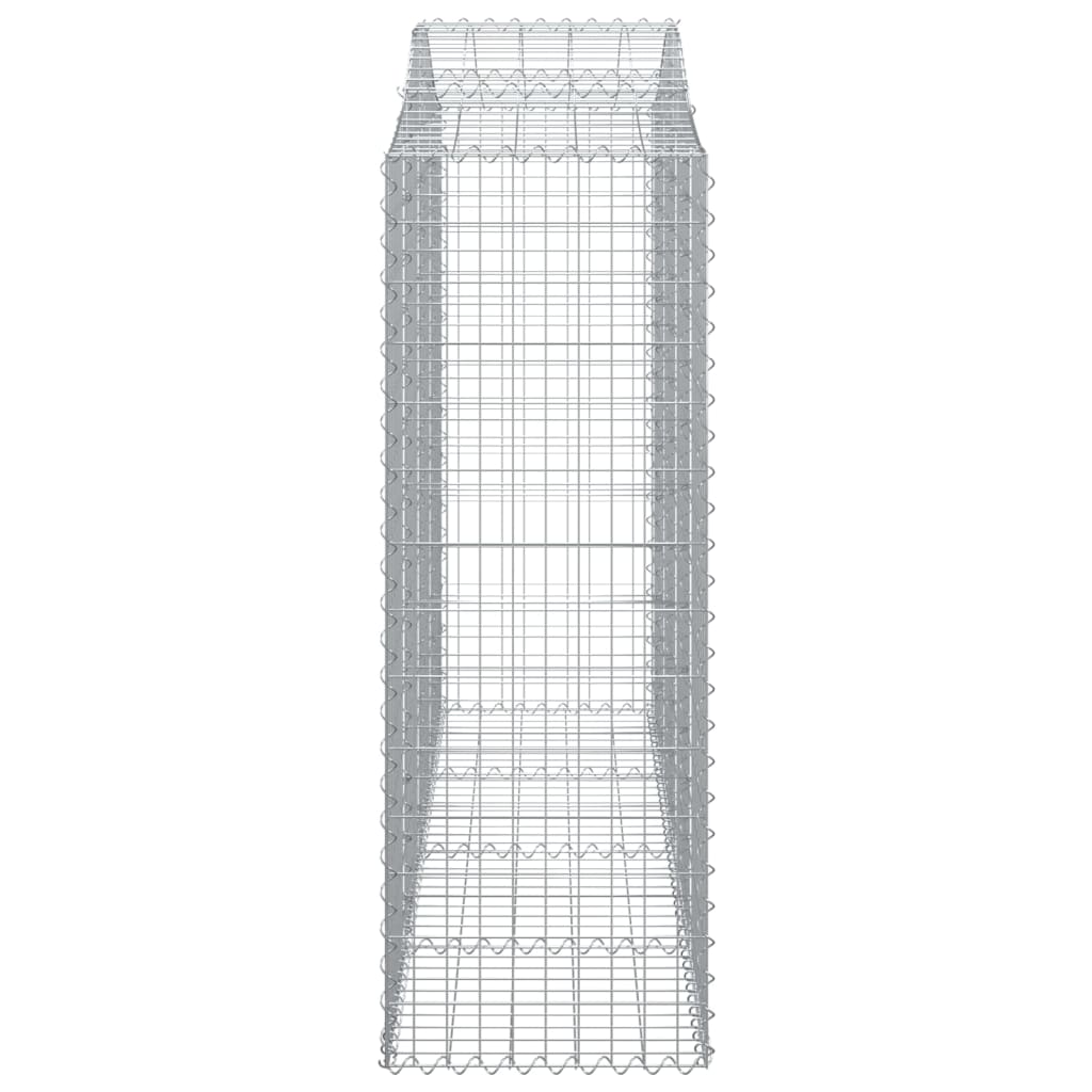 vidaXL Arched Gabion Baskets 4 pcs 200x50x140/160 cm Galvanised Iron
