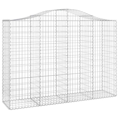 vidaXL Arched Gabion Baskets 12 pcs 200x50x140/160 cm Galvanised Iron