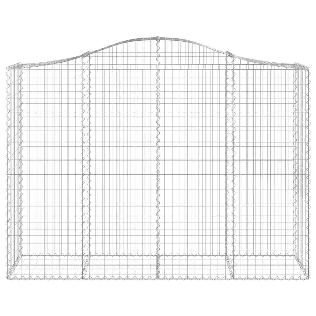 vidaXL Arched Gabion Baskets 12 pcs 200x50x140/160 cm Galvanised Iron