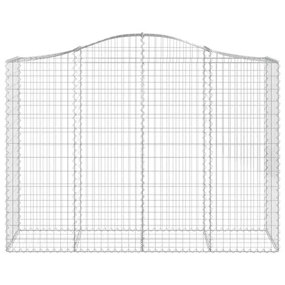 vidaXL Arched Gabion Baskets 12 pcs 200x50x140/160 cm Galvanised Iron