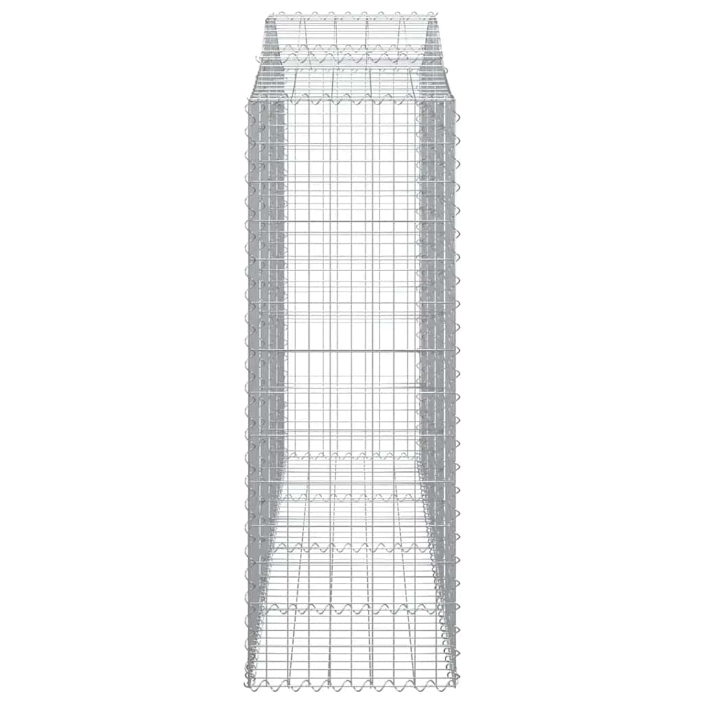 vidaXL Arched Gabion Baskets 12 pcs 200x50x140/160 cm Galvanised Iron