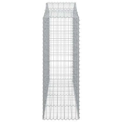 vidaXL Arched Gabion Baskets 12 pcs 200x50x140/160 cm Galvanised Iron