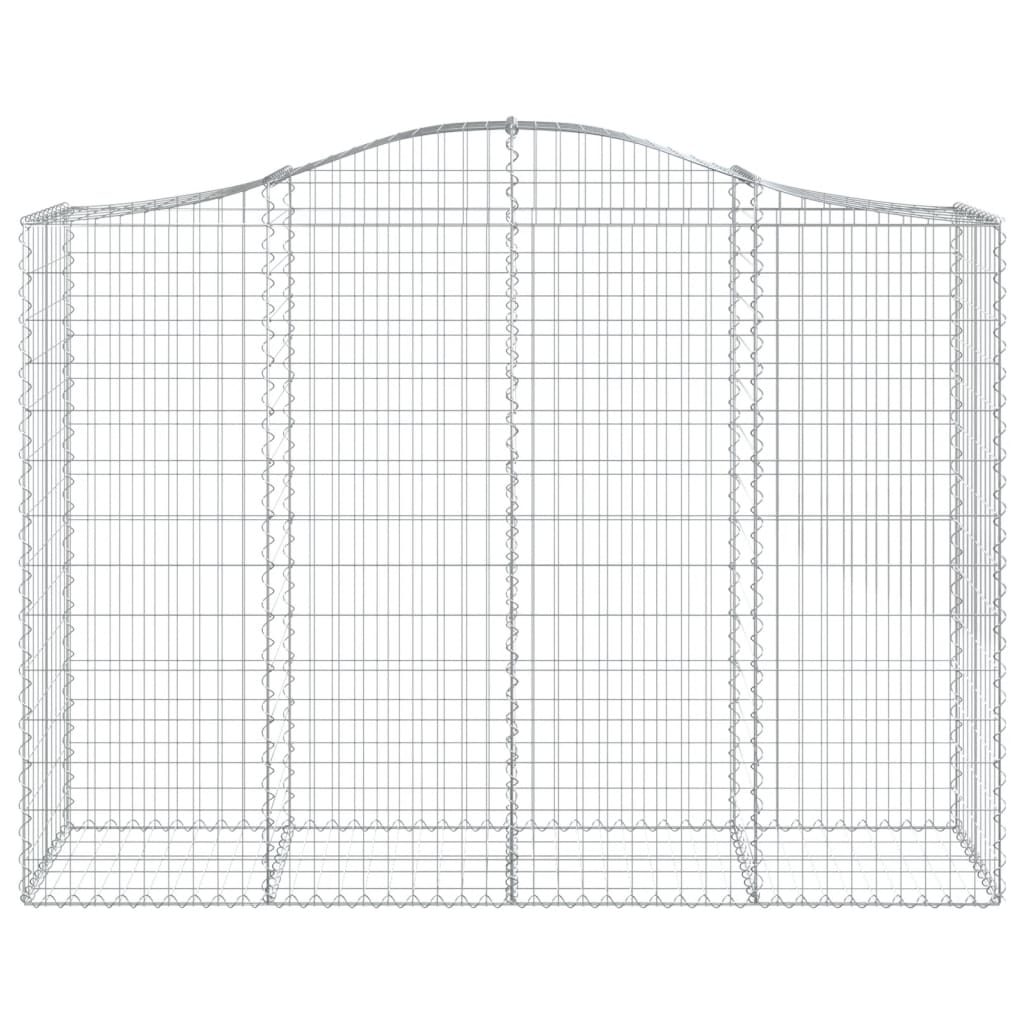 vidaXL Arched Gabion Baskets 14 pcs 200x50x140/160 cm Galvanised Iron