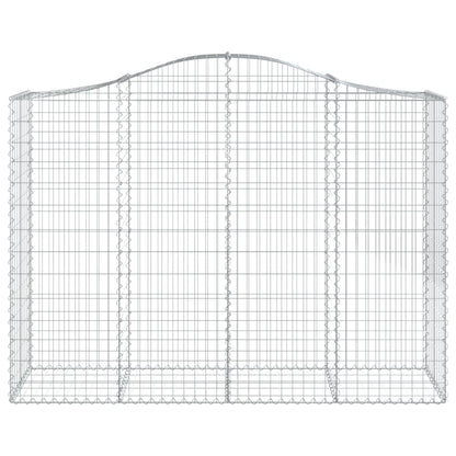 vidaXL Arched Gabion Baskets 14 pcs 200x50x140/160 cm Galvanised Iron