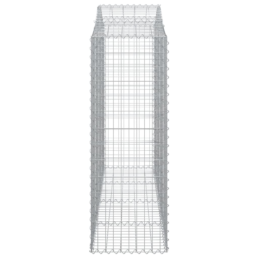 vidaXL Arched Gabion Baskets 14 pcs 200x50x140/160 cm Galvanised Iron