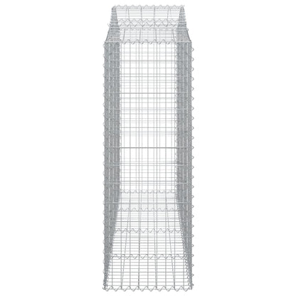 vidaXL Arched Gabion Baskets 14 pcs 200x50x140/160 cm Galvanised Iron