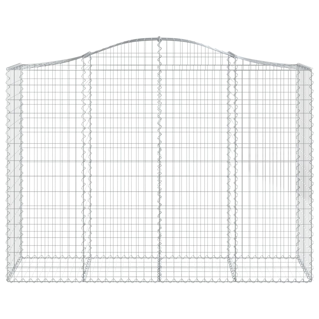 vidaXL Arched Gabion Baskets 18 pcs 200x50x140/160 cm Galvanised Iron