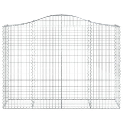 vidaXL Arched Gabion Baskets 18 pcs 200x50x140/160 cm Galvanised Iron