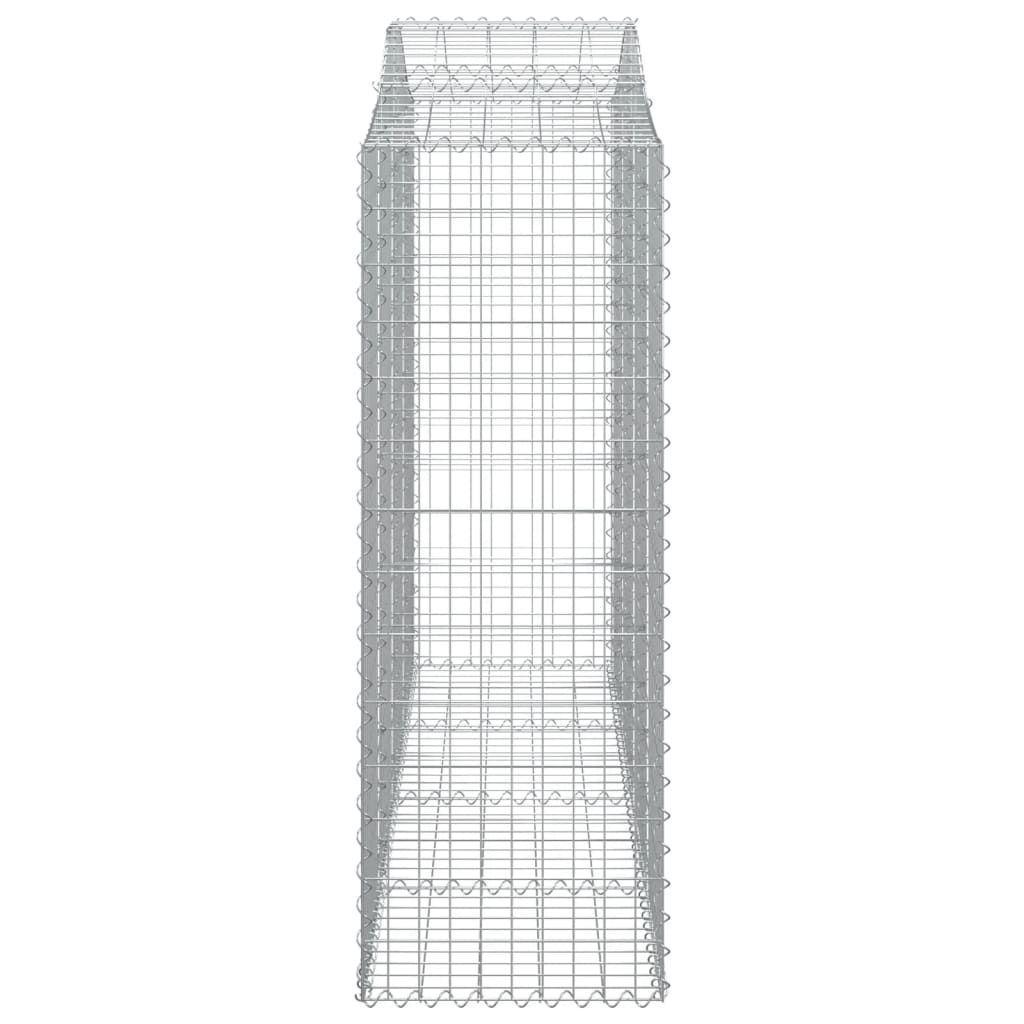 vidaXL Arched Gabion Baskets 20 pcs 200x50x140/160 cm Galvanised Iron