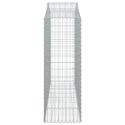vidaXL Arched Gabion Baskets 20 pcs 200x50x140/160 cm Galvanised Iron