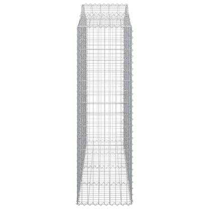 vidaXL Arched Gabion Baskets 2 pcs 200x50x160/180 cm Galvanised Iron