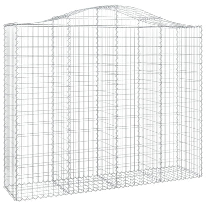 vidaXL Arched Gabion Baskets 3 pcs 200x50x160/180 cm Galvanised Iron