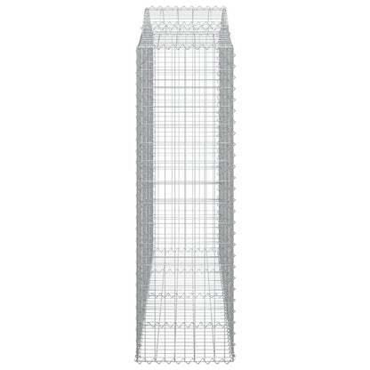 vidaXL Arched Gabion Baskets 4 pcs 200x50x160/180 cm Galvanised Iron