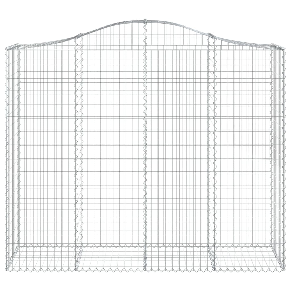 vidaXL Arched Gabion Baskets 7 pcs 200x50x160/180 cm Galvanised Iron