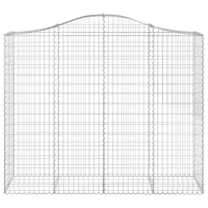 vidaXL Arched Gabion Baskets 7 pcs 200x50x160/180 cm Galvanised Iron