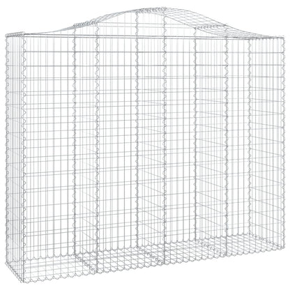 vidaXL Arched Gabion Baskets 13 pcs 200x50x160/180 cm Galvanised Iron