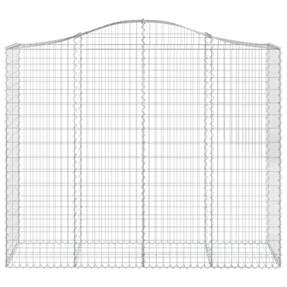vidaXL Arched Gabion Baskets 13 pcs 200x50x160/180 cm Galvanised Iron