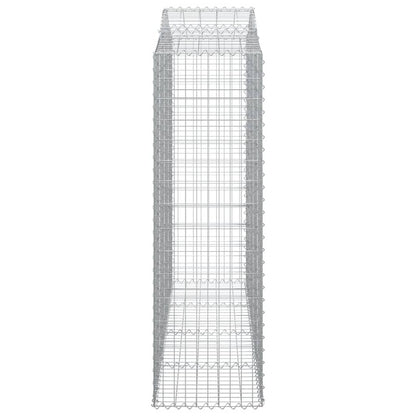 vidaXL Arched Gabion Baskets 13 pcs 200x50x160/180 cm Galvanised Iron