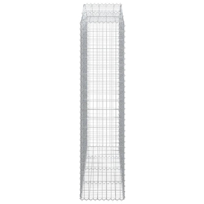 vidaXL Arched Gabion Baskets 2 pcs 200x50x200/220 cm Galvanised Iron
