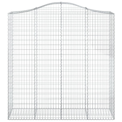vidaXL Arched Gabion Baskets 5 pcs 200x50x200/220 cm Galvanised Iron