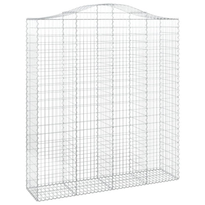 vidaXL Arched Gabion Baskets 4 pcs 200x50x220/240 cm Galvanised Iron