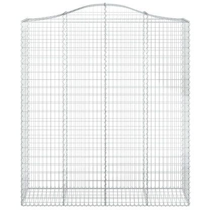 vidaXL Arched Gabion Baskets 4 pcs 200x50x220/240 cm Galvanised Iron