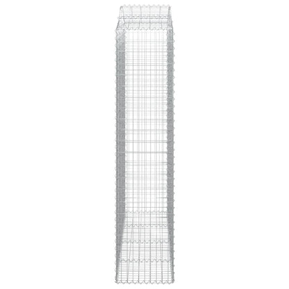 vidaXL Arched Gabion Baskets 4 pcs 200x50x220/240 cm Galvanised Iron