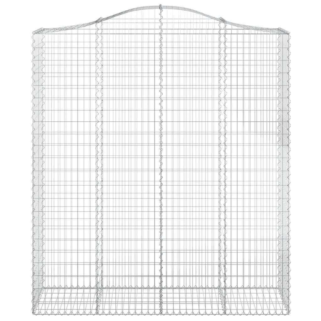 vidaXL Arched Gabion Baskets 7 pcs 200x50x220/240 cm Galvanised Iron